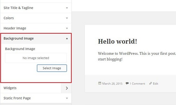 Cách thiết lập và tùy chỉnh Background WordPress (2)