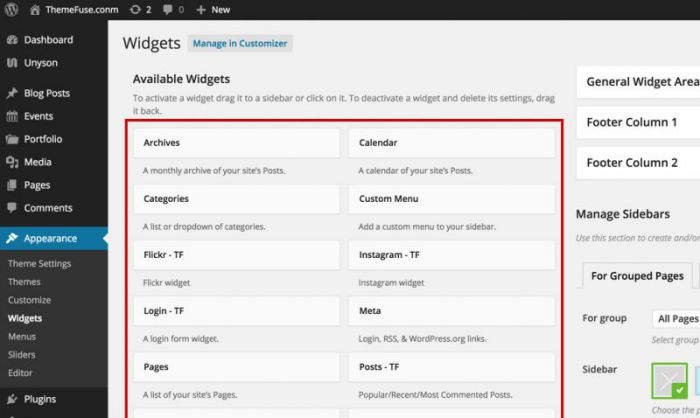 Widget WordPress là gì? Cách sử dụng Widget trong WordPress (2)
