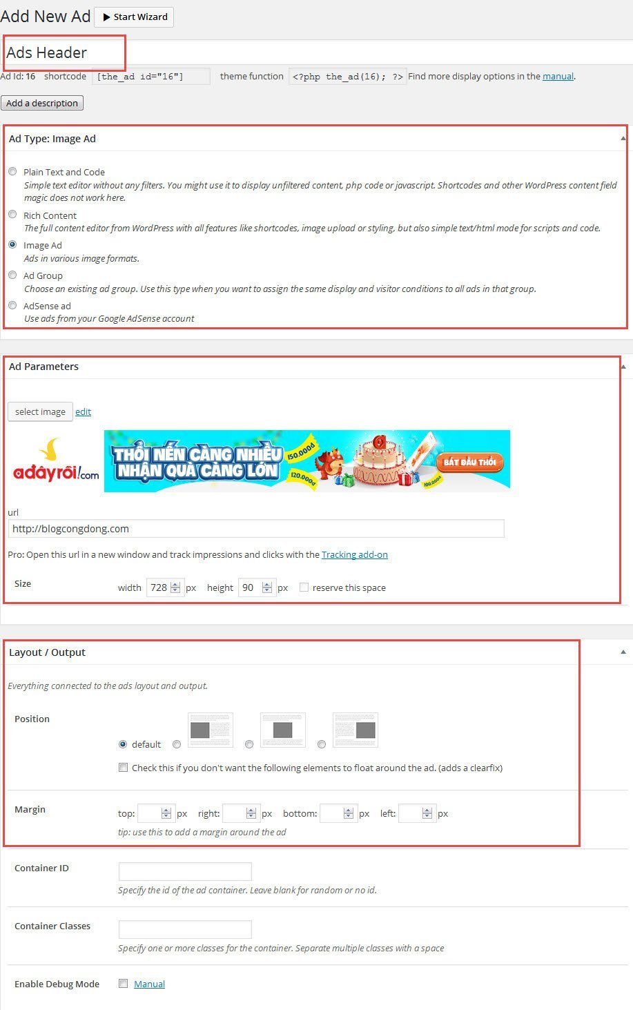 Cách dùng Advanced Ads - plugin chèn quảng cáo cho WordPress (2)