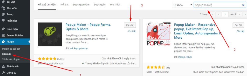 Hướng dẫn cách sử dụng Popup Maker tạo popup cho Wordpress (1)