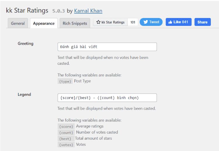 Hướng dẫn cài đặt và sử dụng plugin kk Star Ratings (4)
