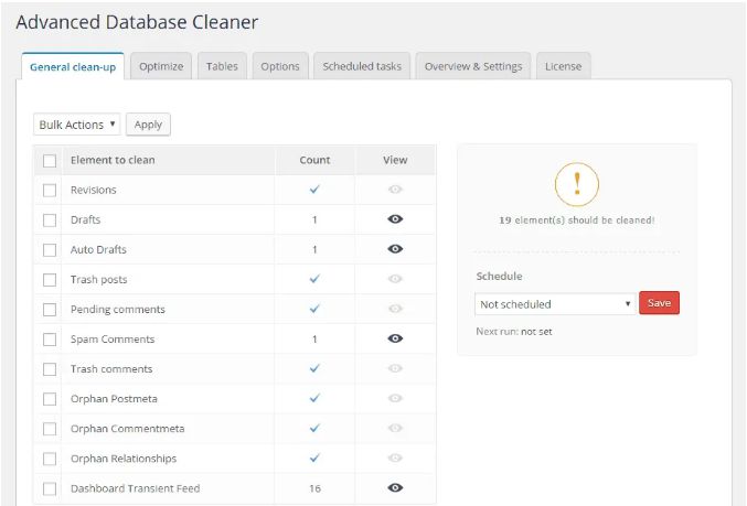 Hướng dẫn cách sử dụng plugin Advanced Database Cleaner (2)