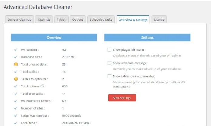 Hướng dẫn cách sử dụng plugin Advanced Database Cleaner