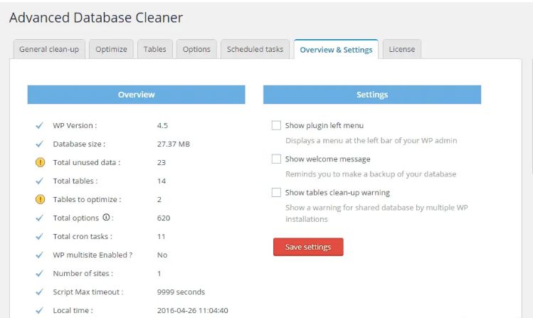 Hướng dẫn cách sử dụng plugin Advanced Database Cleaner (5)