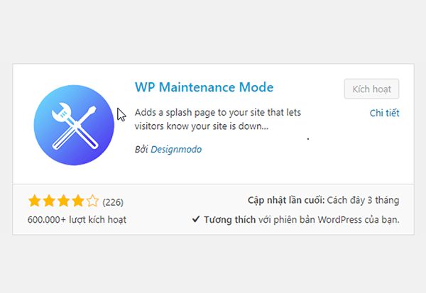 Dùng Plugin bảo trì WordPress: WP Maintenance Mode