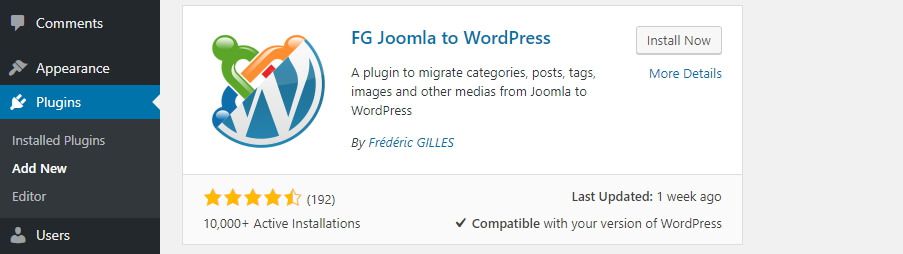Hướng dẫn cách chuyển website từ Joomla sang WordPress (3)