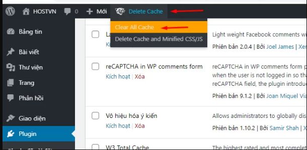 Làm thế nào để xóa cache trong WordPress? (7)