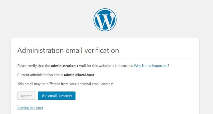 Cách vô hiệu hóa Administration Email Verification trong WordPress (1)