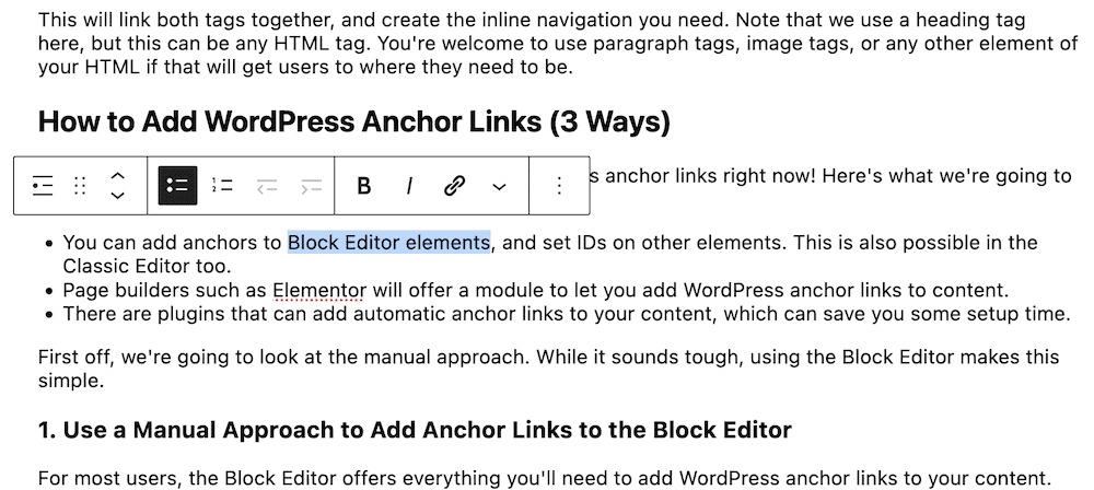 Thêm thủ công trong Block Editor