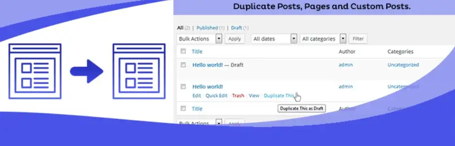 Sử dụng plugin để duplicate page WordPress