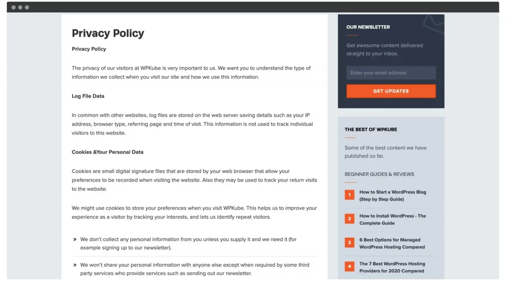 Tại sao privacy policy WordPress lại cần thiết cho website?