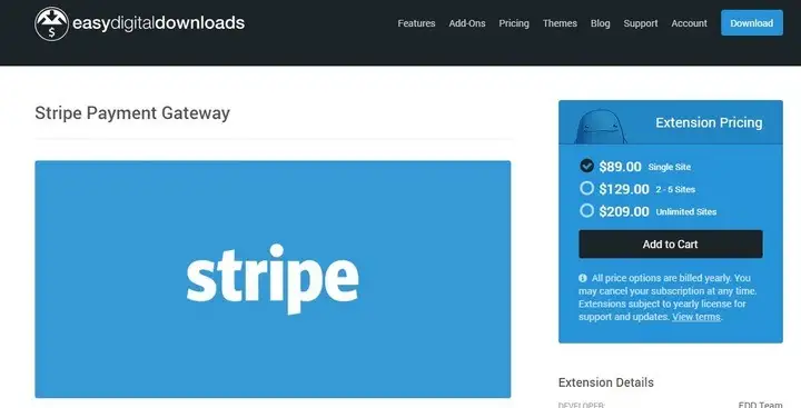 Easy Digital Downloads – Stripe Gateway