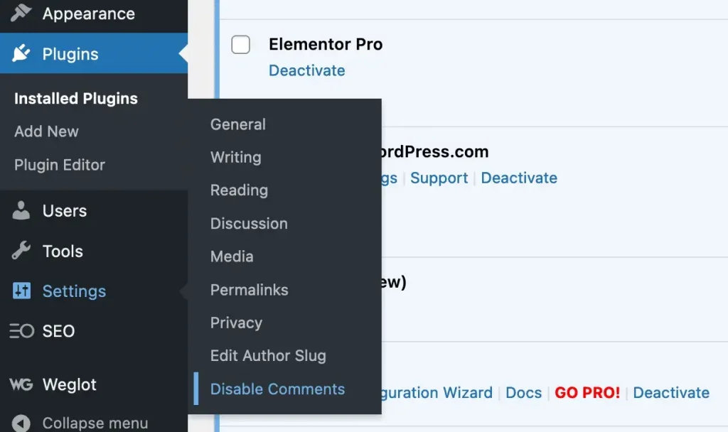 Cài đặt Plugin để tắt bình luận WordPress