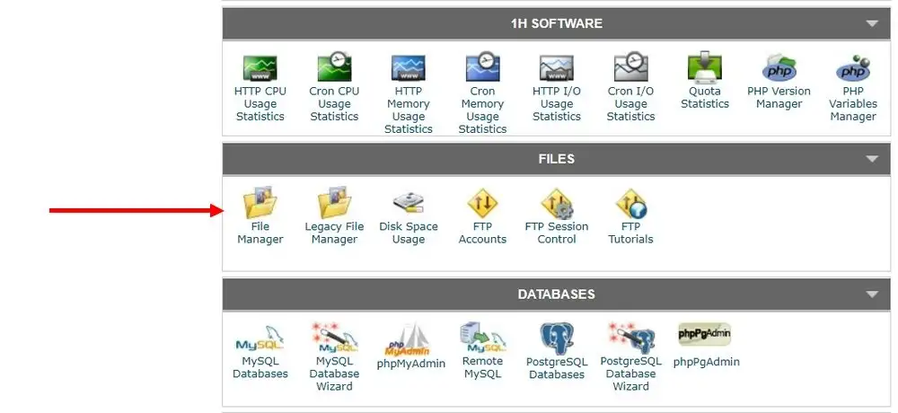 Tìm và mở File Manager