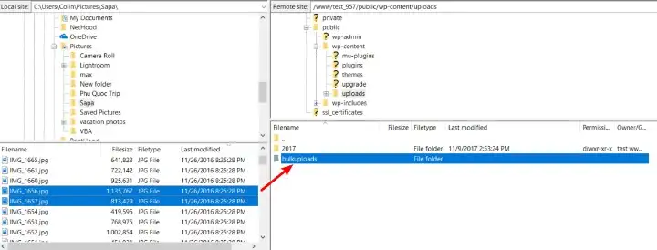 Cách upload file WordPress hàng loạt qua FTP