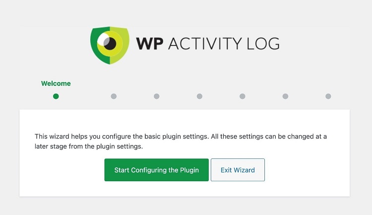 Cài đặt WP Activity Log và hoàn thành trình thiết lập Wizard