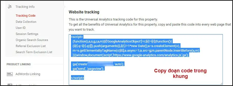 lấy code tracking của Google Analytics vào WordPress 